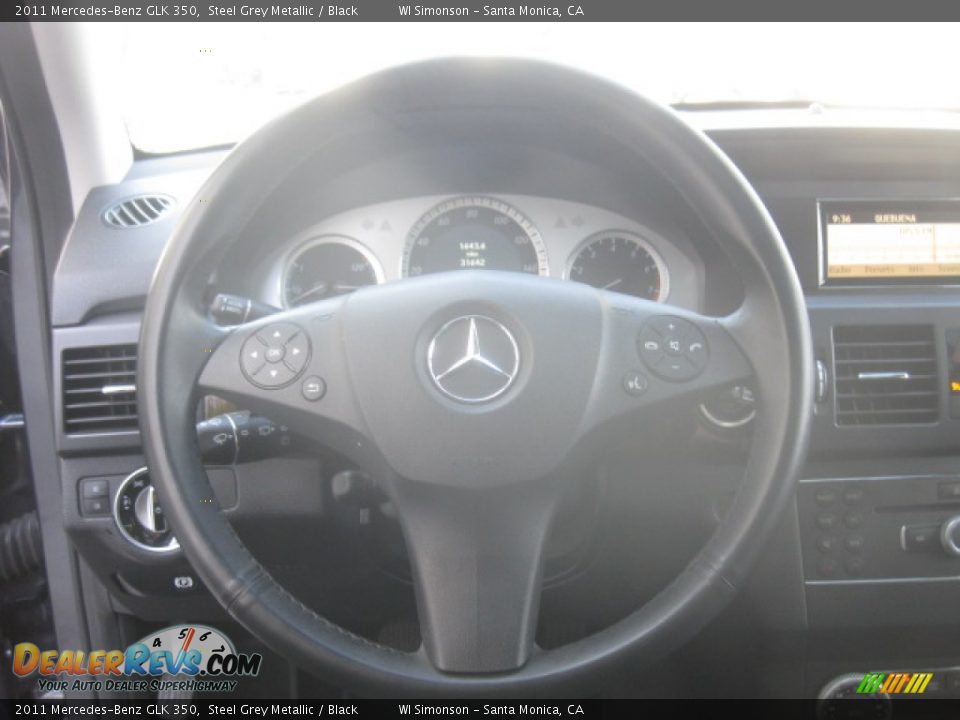 2011 Mercedes-Benz GLK 350 Steel Grey Metallic / Black Photo #10