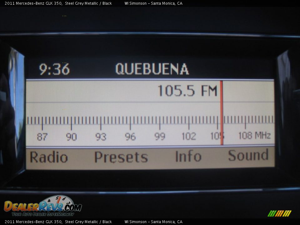 2011 Mercedes-Benz GLK 350 Steel Grey Metallic / Black Photo #14