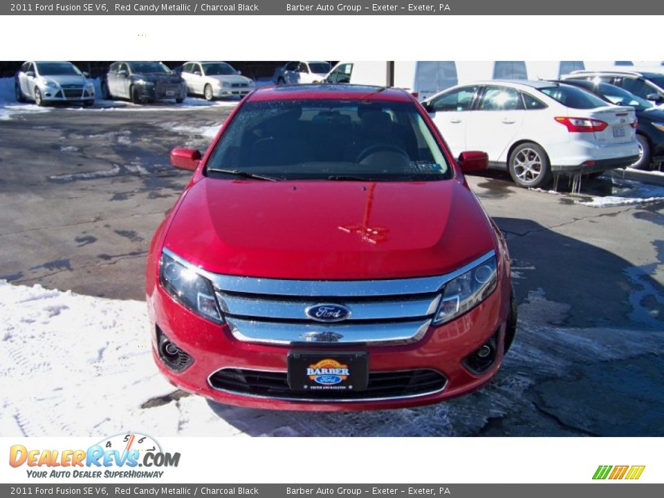 2011 Ford Fusion SE V6 Red Candy Metallic / Charcoal Black Photo #2
