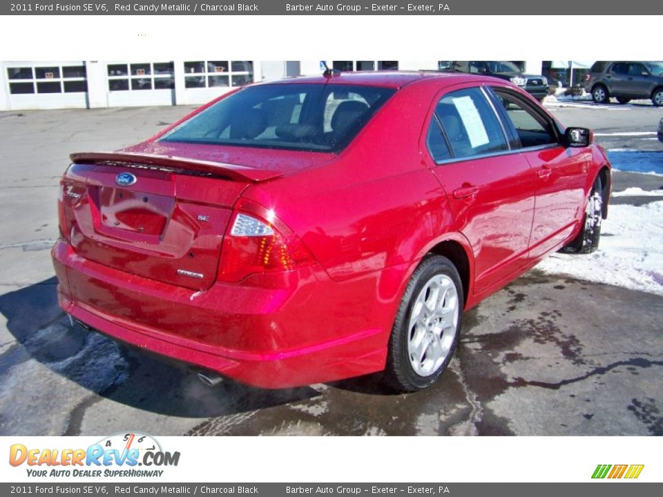 2011 Ford Fusion SE V6 Red Candy Metallic / Charcoal Black Photo #5