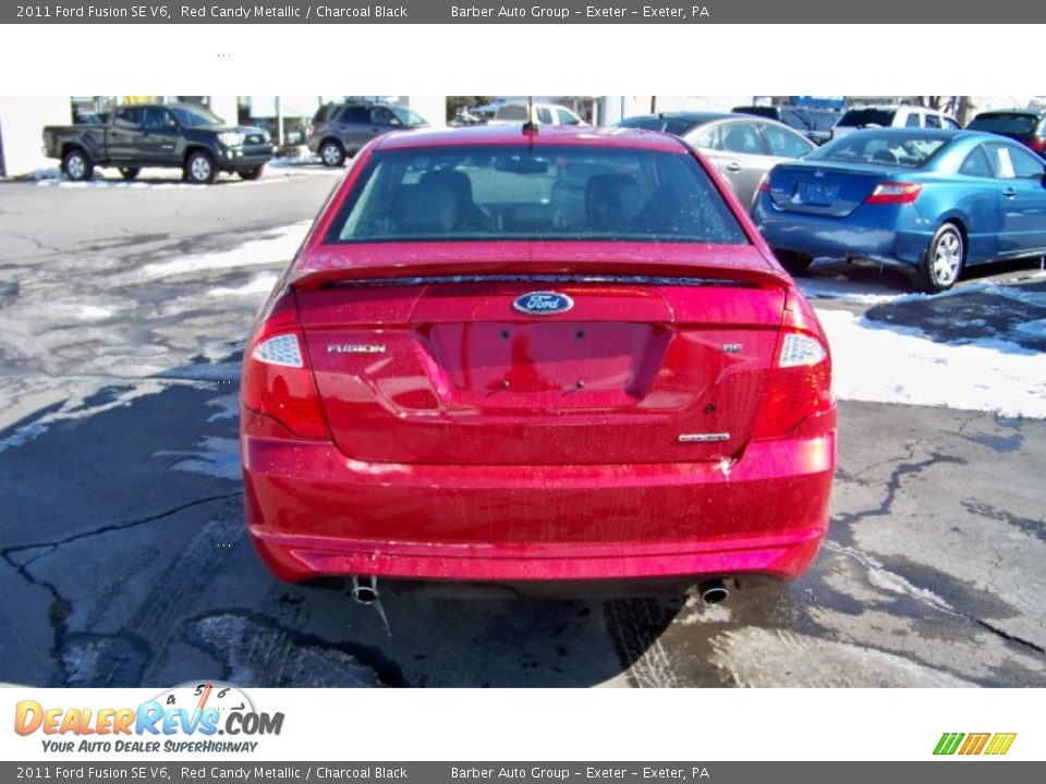 2011 Ford Fusion SE V6 Red Candy Metallic / Charcoal Black Photo #6