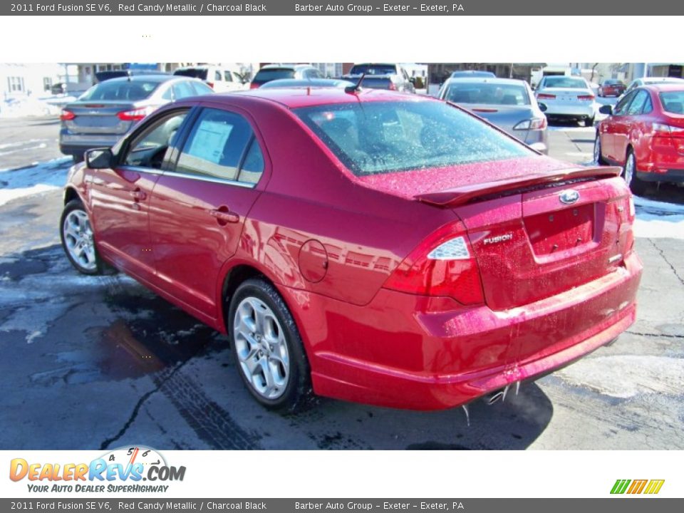 2011 Ford Fusion SE V6 Red Candy Metallic / Charcoal Black Photo #7