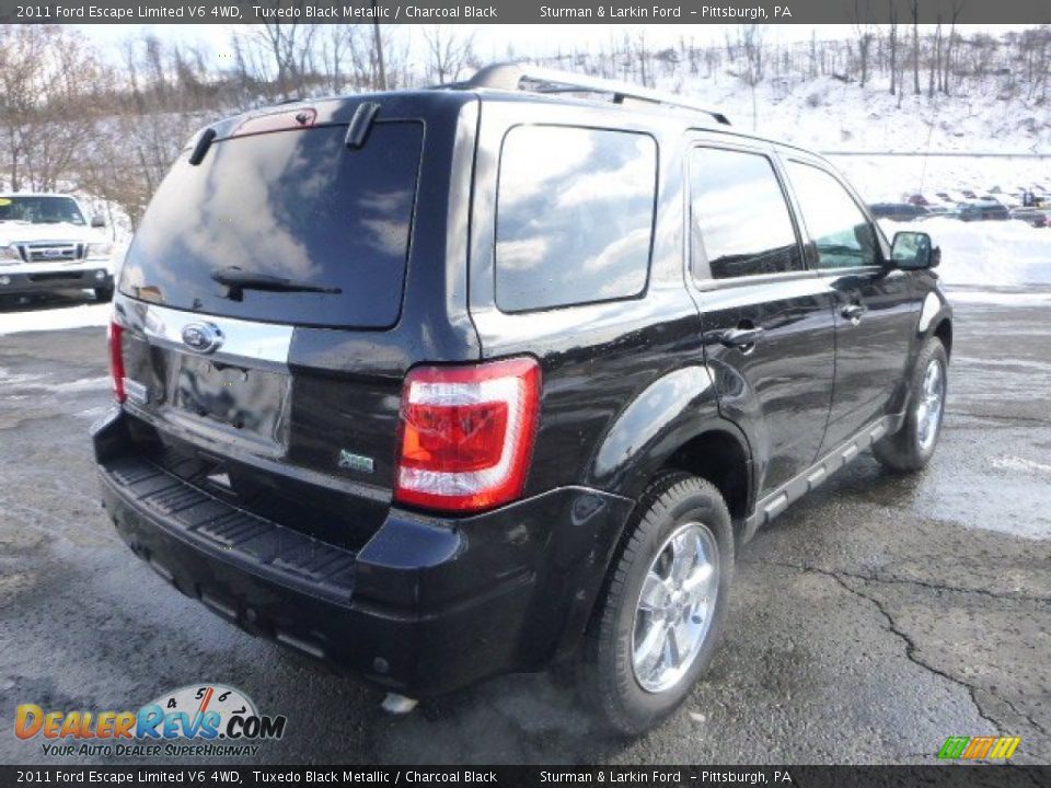 2011 Ford Escape Limited V6 4WD Tuxedo Black Metallic / Charcoal Black Photo #2