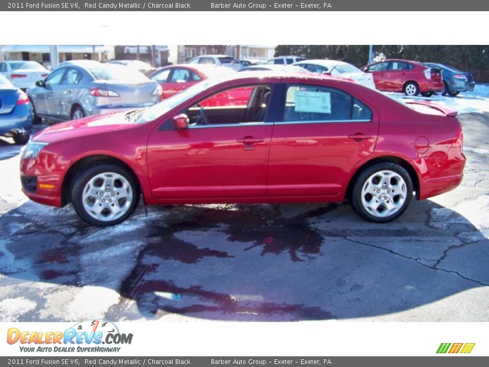 2011 Ford Fusion SE V6 Red Candy Metallic / Charcoal Black Photo #8