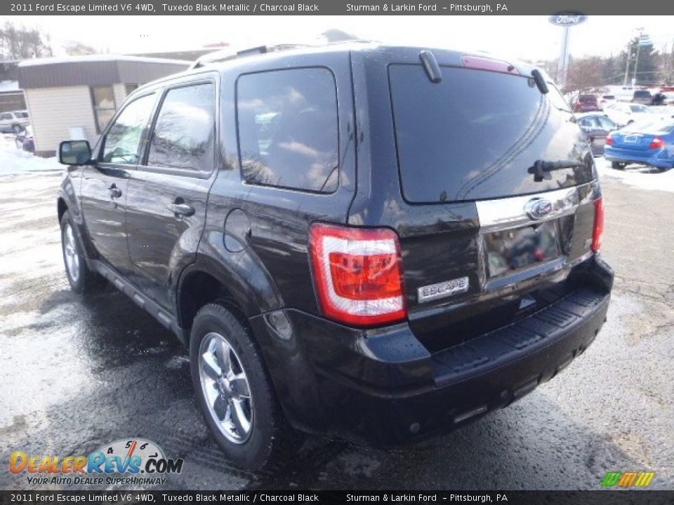 2011 Ford Escape Limited V6 4WD Tuxedo Black Metallic / Charcoal Black Photo #4