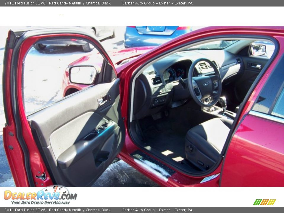 2011 Ford Fusion SE V6 Red Candy Metallic / Charcoal Black Photo #11