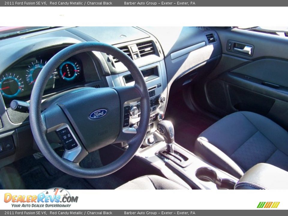 2011 Ford Fusion SE V6 Red Candy Metallic / Charcoal Black Photo #13