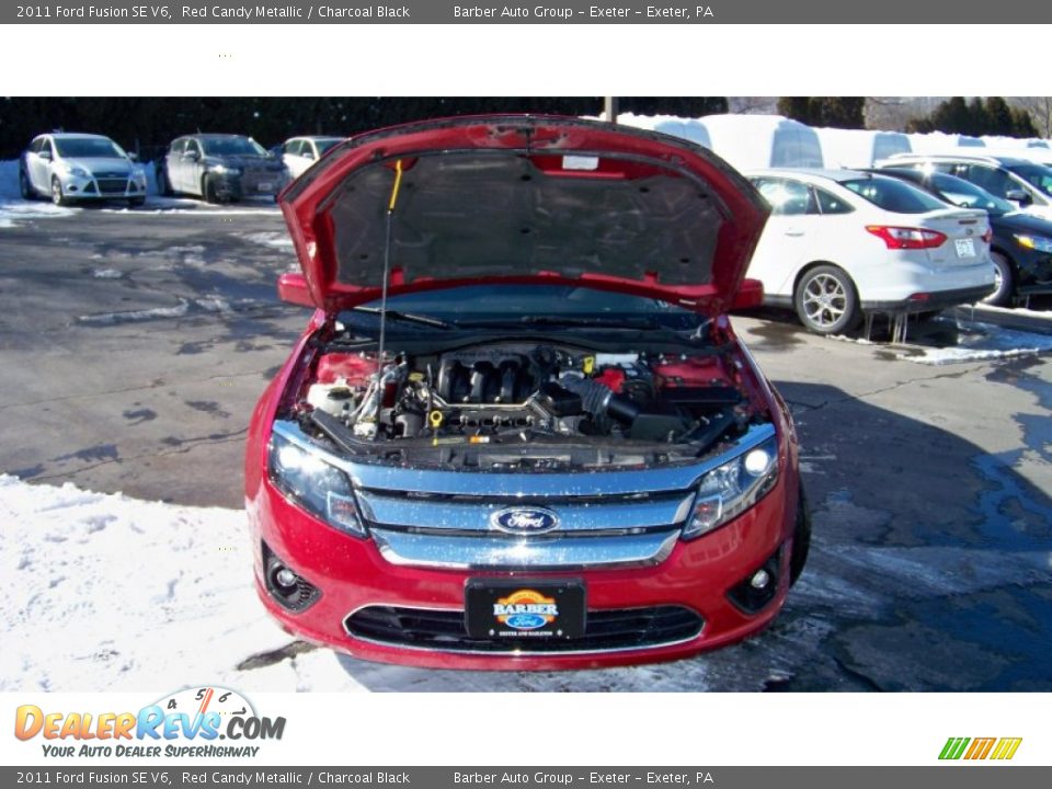 2011 Ford Fusion SE V6 Red Candy Metallic / Charcoal Black Photo #19