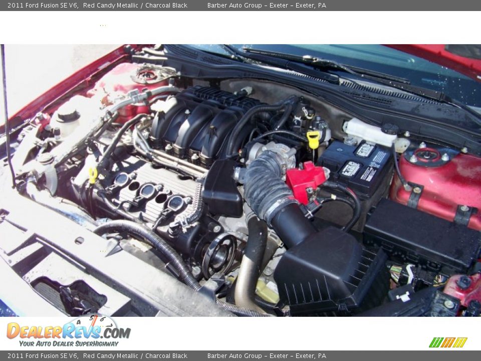 2011 Ford Fusion SE V6 Red Candy Metallic / Charcoal Black Photo #20