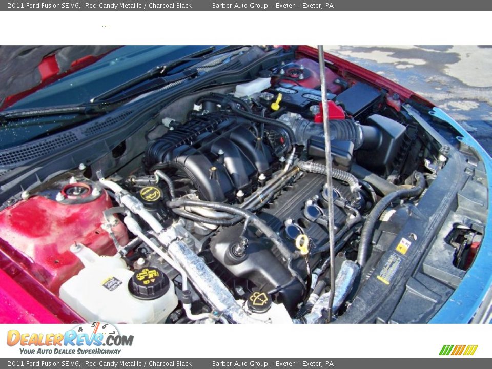 2011 Ford Fusion SE V6 Red Candy Metallic / Charcoal Black Photo #21