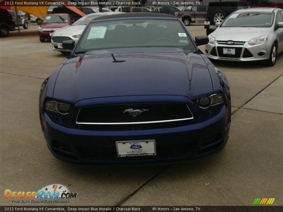 2013 Ford Mustang V6 Convertible Deep Impact Blue Metallic / Charcoal Black Photo #1