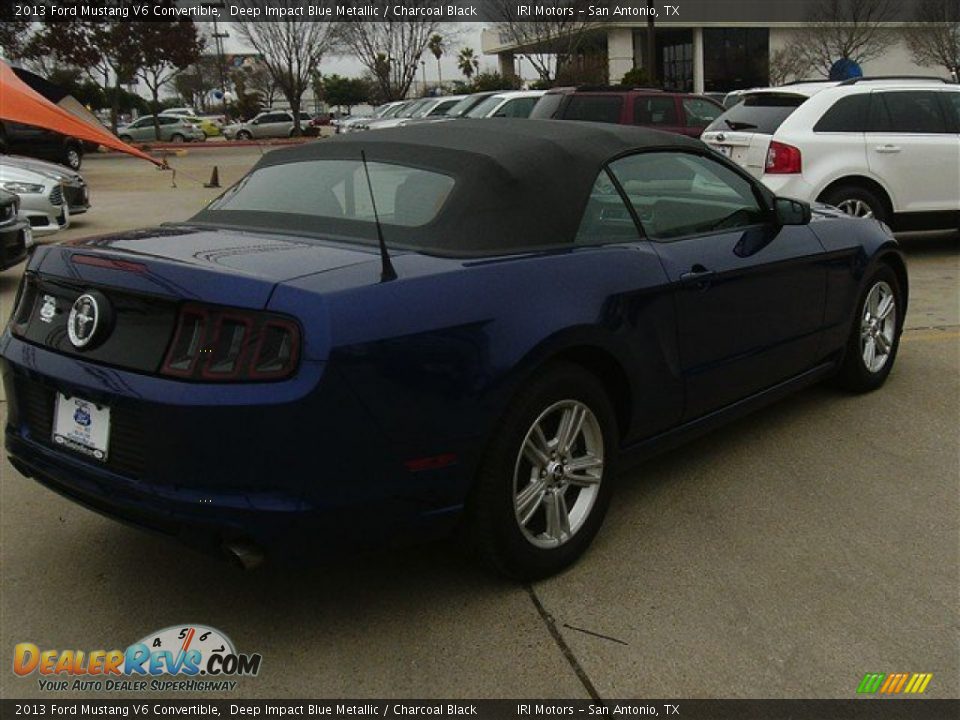 2013 Ford Mustang V6 Convertible Deep Impact Blue Metallic / Charcoal Black Photo #6
