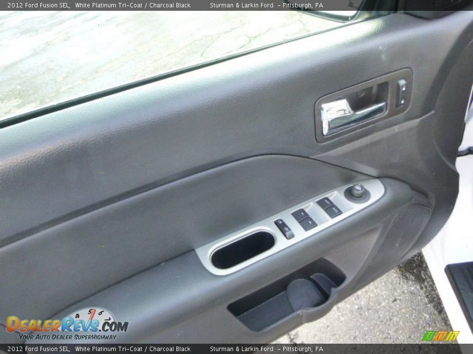 2012 Ford Fusion SEL White Platinum Tri-Coat / Charcoal Black Photo #11