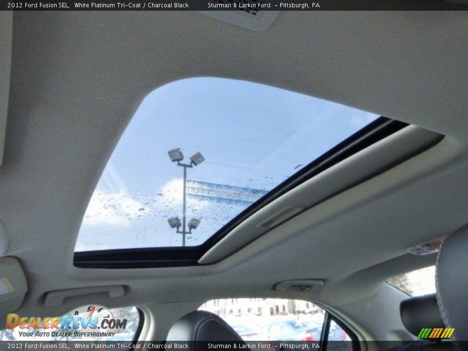2012 Ford Fusion SEL White Platinum Tri-Coat / Charcoal Black Photo #12