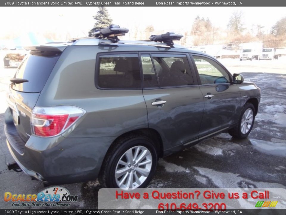 2009 Toyota Highlander Hybrid Limited 4WD Cypress Green Pearl / Sand Beige Photo #3