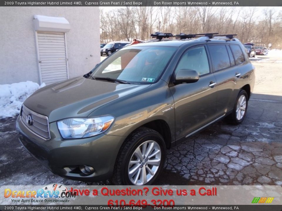 2009 Toyota Highlander Hybrid Limited 4WD Cypress Green Pearl / Sand Beige Photo #7