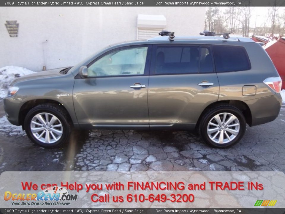 2009 Toyota Highlander Hybrid Limited 4WD Cypress Green Pearl / Sand Beige Photo #8