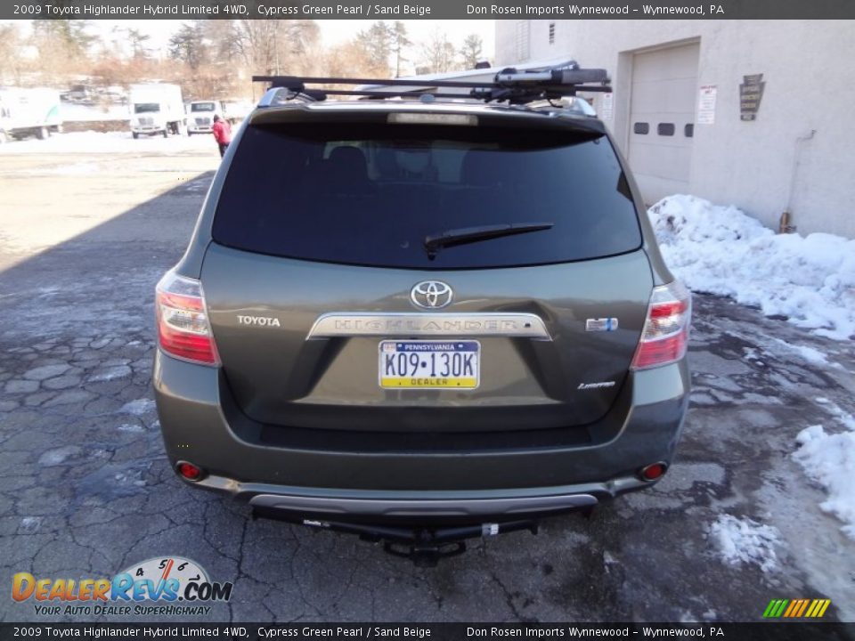 2009 Toyota Highlander Hybrid Limited 4WD Cypress Green Pearl / Sand Beige Photo #10