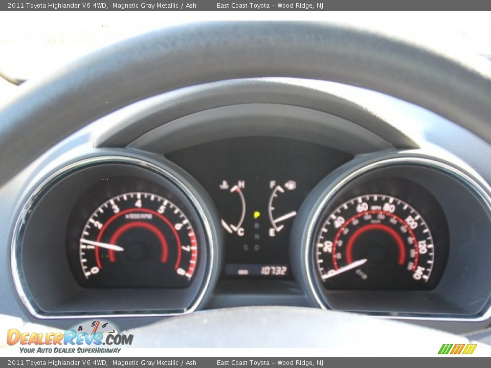 2011 Toyota Highlander V6 4WD Magnetic Gray Metallic / Ash Photo #15