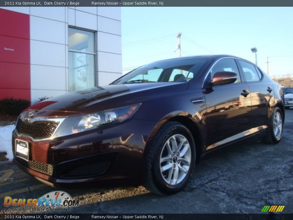 2011 Kia Optima LX Dark Cherry / Beige Photo #1