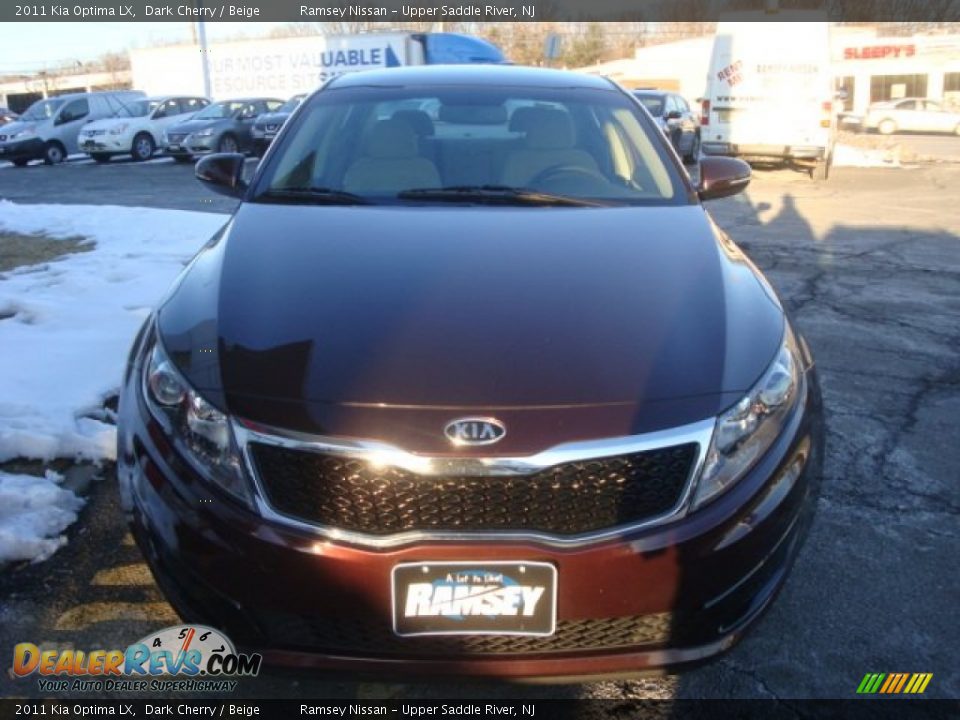 2011 Kia Optima LX Dark Cherry / Beige Photo #2