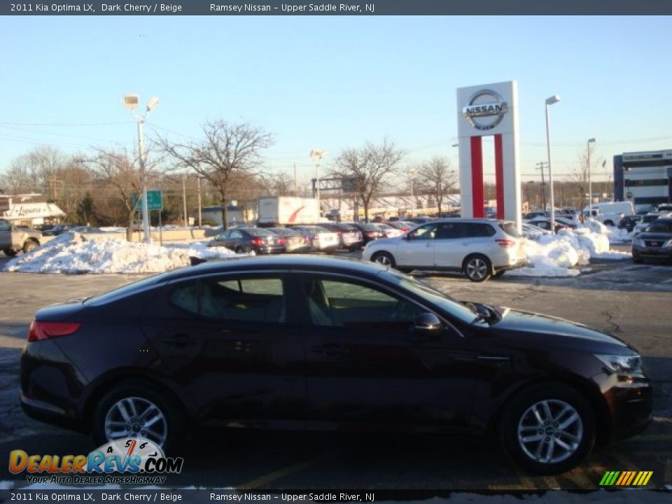 2011 Kia Optima LX Dark Cherry / Beige Photo #4