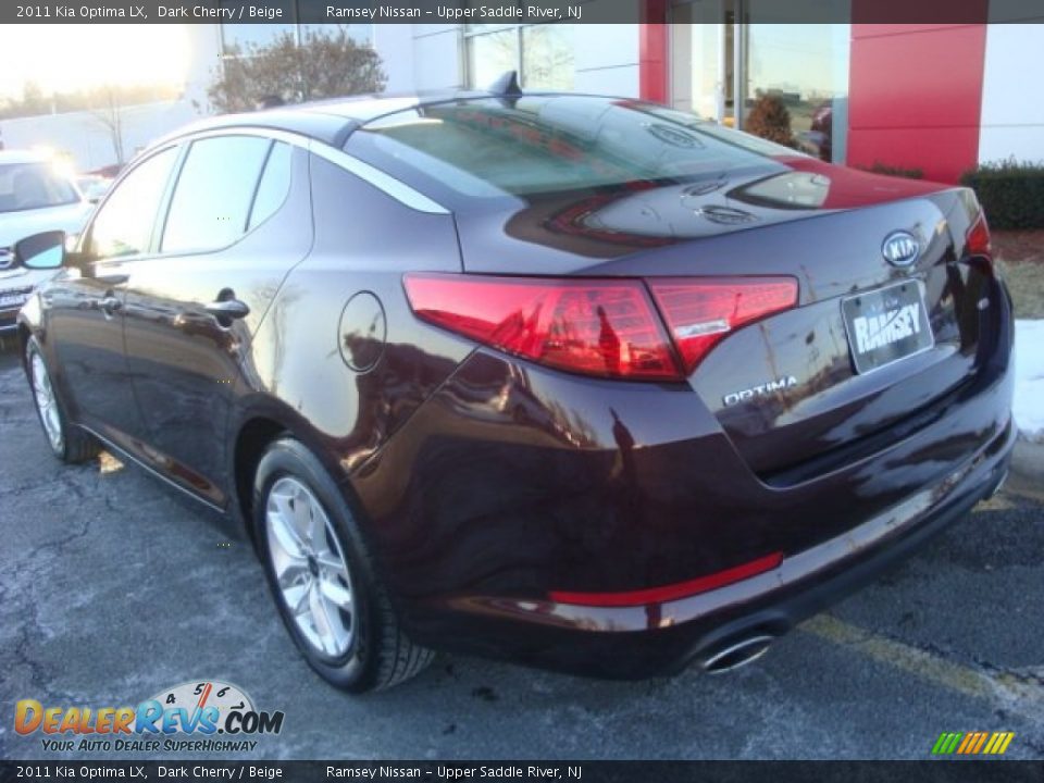 2011 Kia Optima LX Dark Cherry / Beige Photo #5