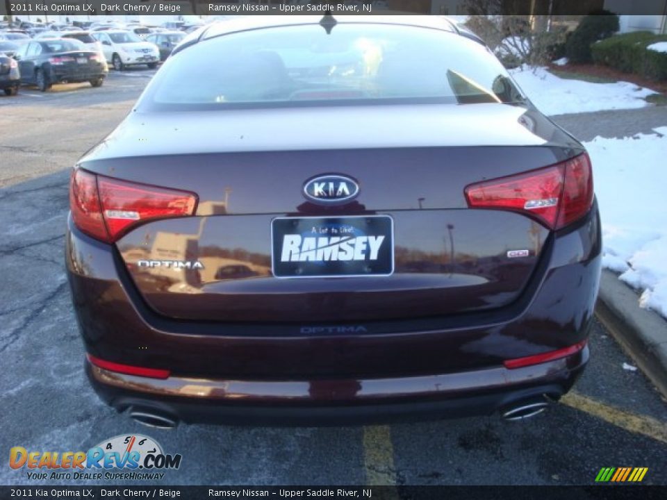 2011 Kia Optima LX Dark Cherry / Beige Photo #6
