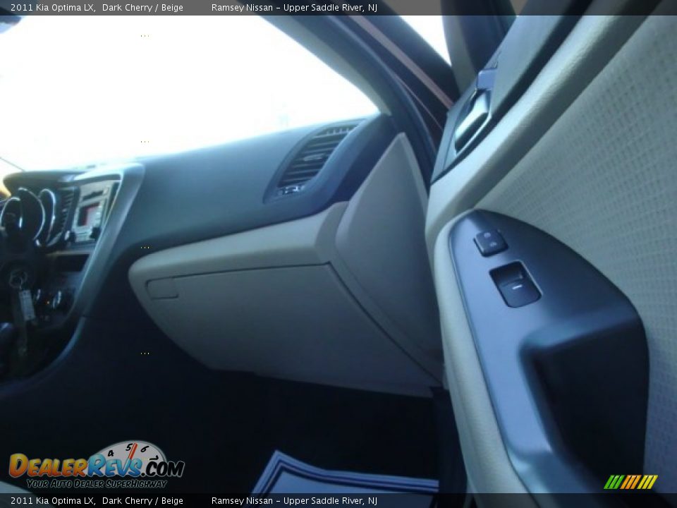2011 Kia Optima LX Dark Cherry / Beige Photo #14