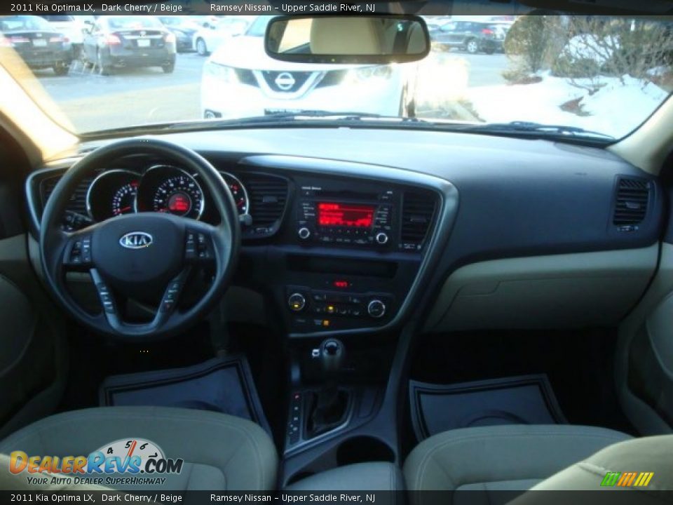 2011 Kia Optima LX Dark Cherry / Beige Photo #16