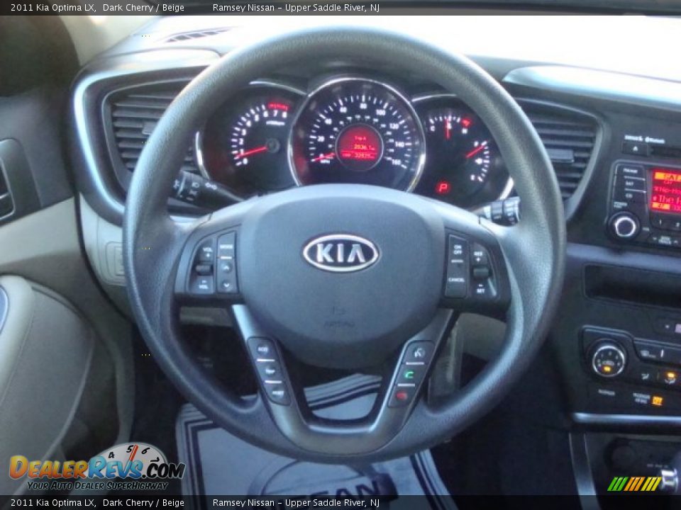 2011 Kia Optima LX Dark Cherry / Beige Photo #19