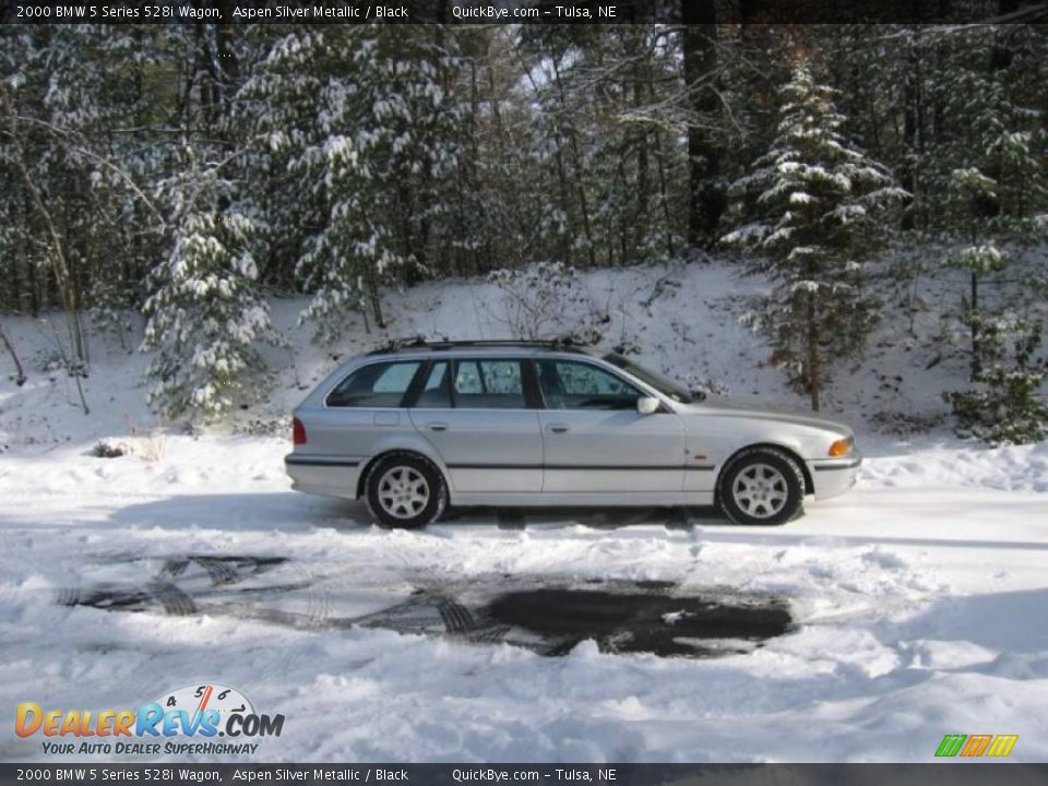 2000 BMW 5 Series 528i Wagon Aspen Silver Metallic / Black Photo #5