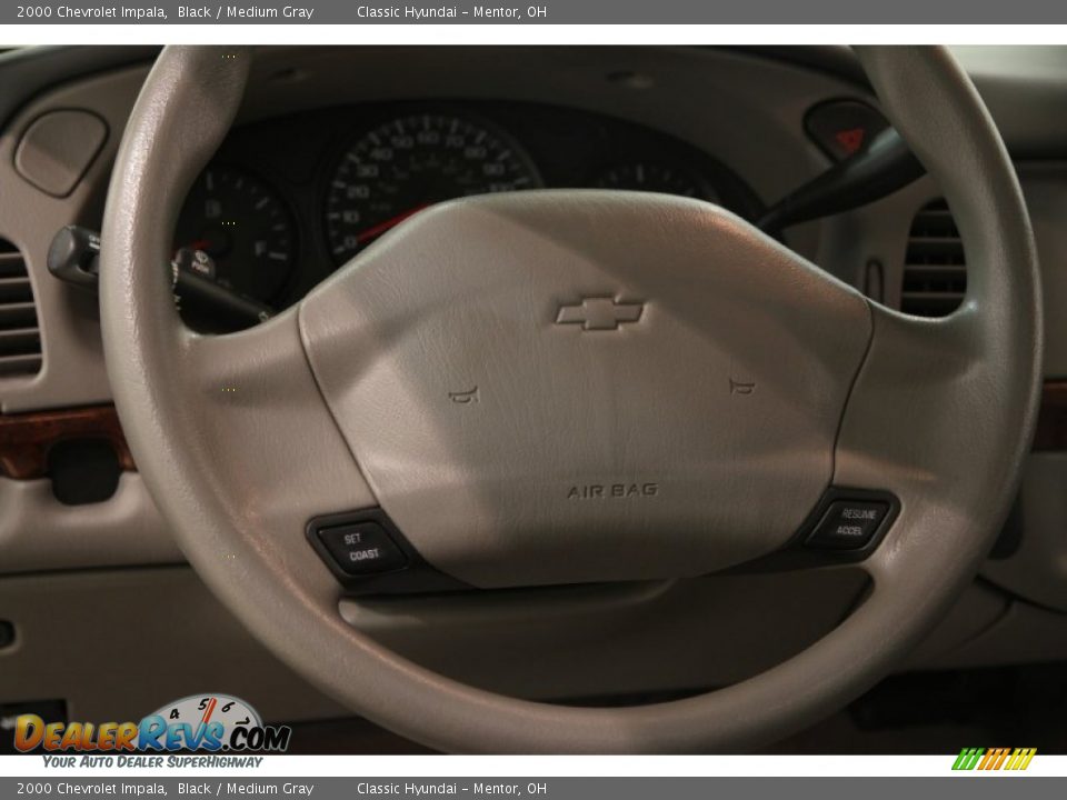 2000 Chevrolet Impala Black / Medium Gray Photo #6