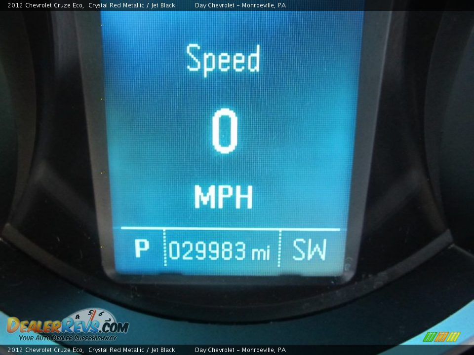 2012 Chevrolet Cruze Eco Crystal Red Metallic / Jet Black Photo #20