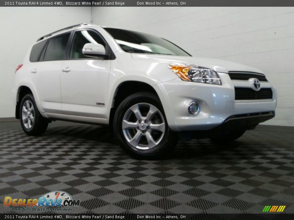 2011 Toyota RAV4 Limited 4WD Blizzard White Pearl / Sand Beige Photo #1