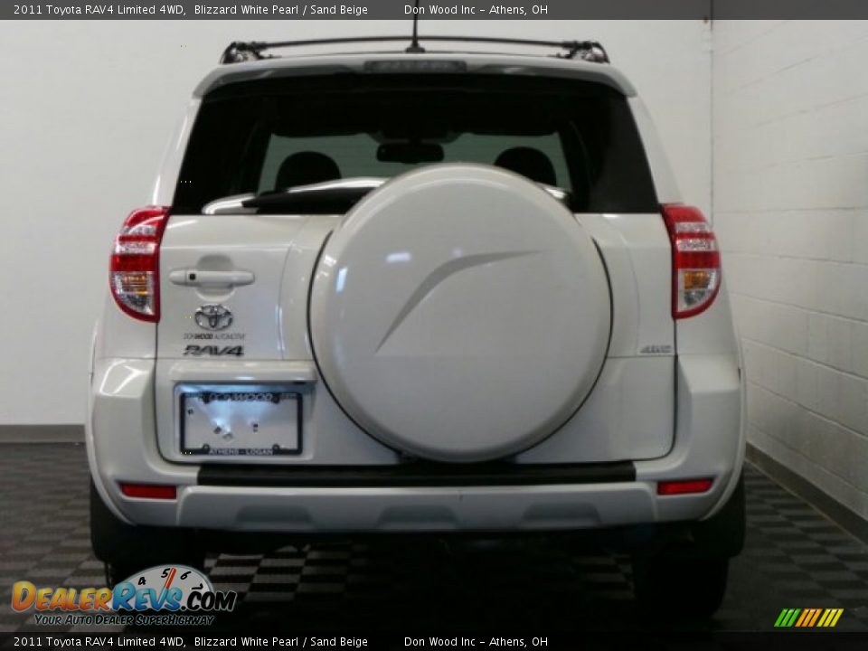 2011 Toyota RAV4 Limited 4WD Blizzard White Pearl / Sand Beige Photo #4