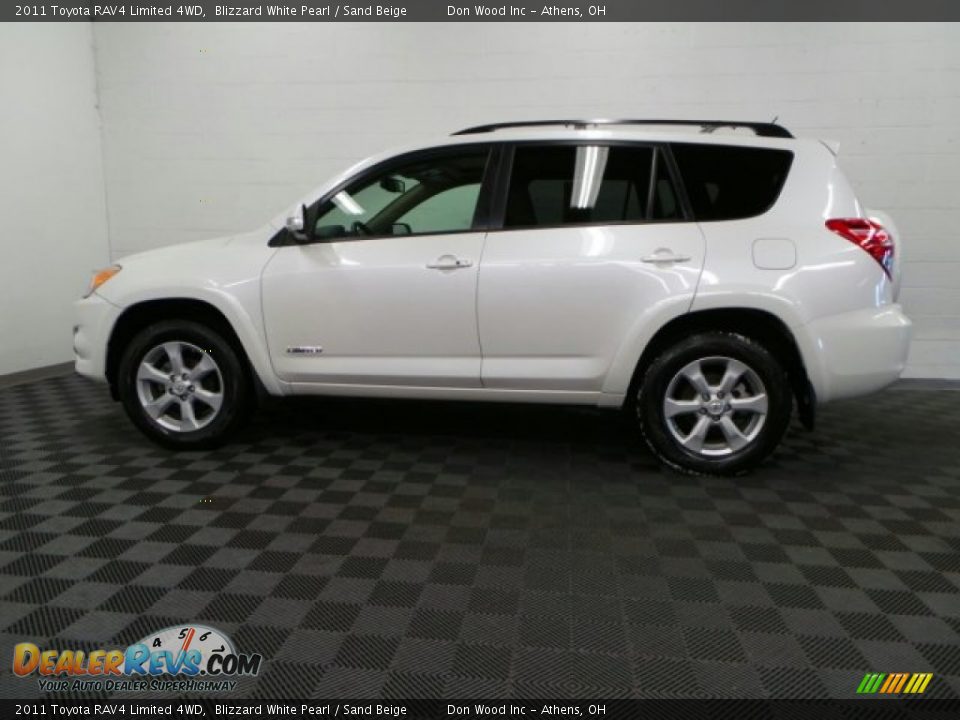 2011 Toyota RAV4 Limited 4WD Blizzard White Pearl / Sand Beige Photo #5