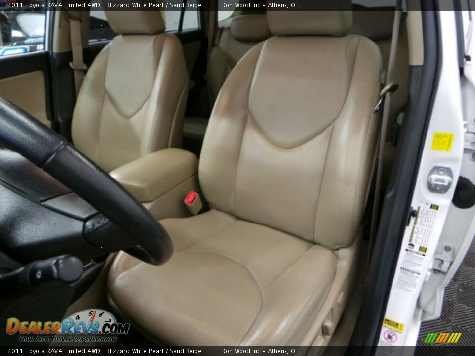 2011 Toyota RAV4 Limited 4WD Blizzard White Pearl / Sand Beige Photo #10
