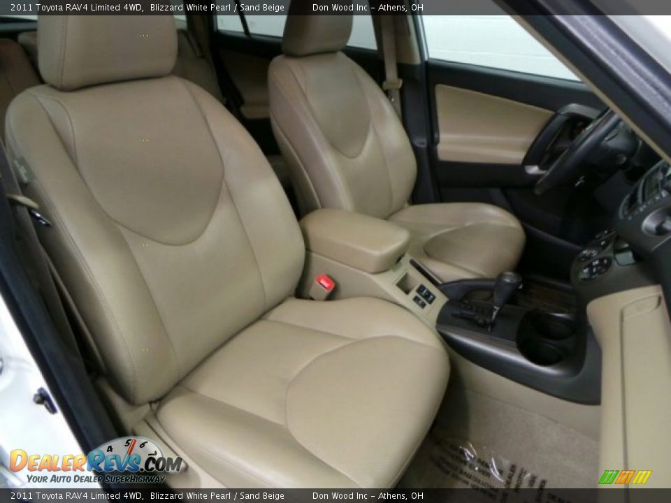 2011 Toyota RAV4 Limited 4WD Blizzard White Pearl / Sand Beige Photo #13