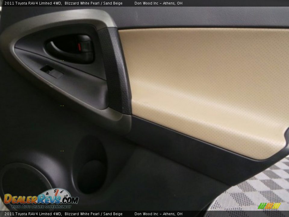 2011 Toyota RAV4 Limited 4WD Blizzard White Pearl / Sand Beige Photo #18