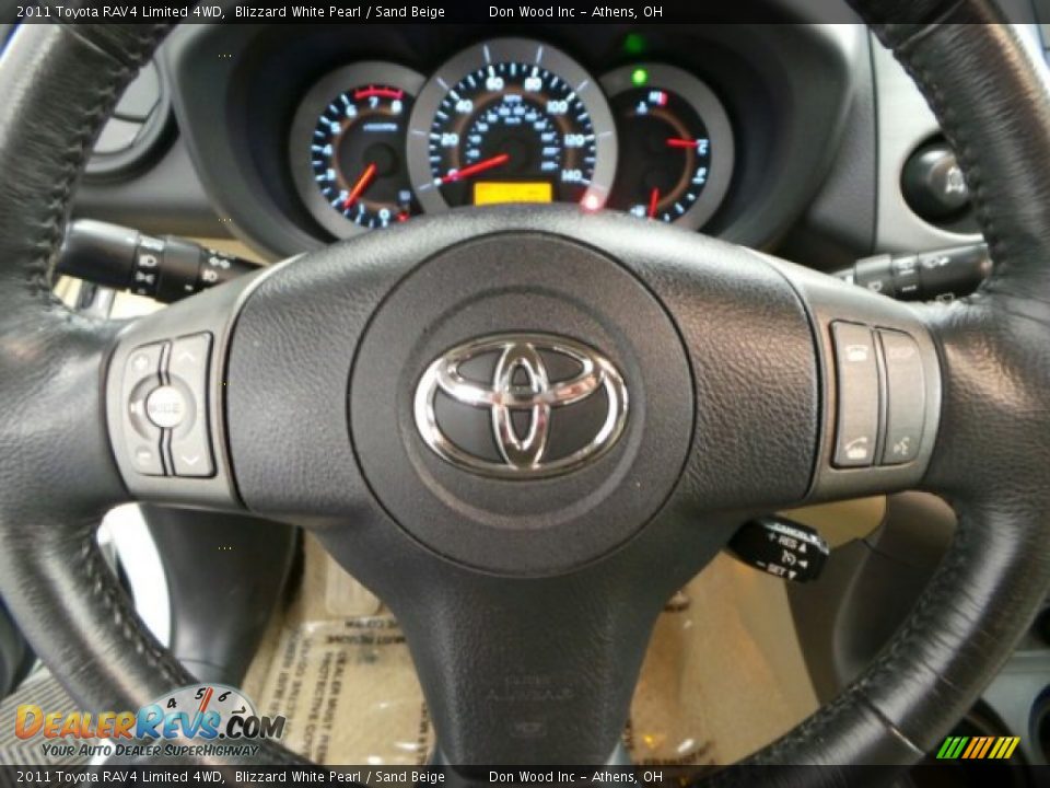 2011 Toyota RAV4 Limited 4WD Blizzard White Pearl / Sand Beige Photo #20