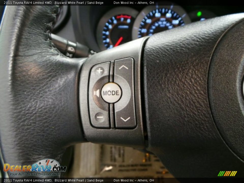 2011 Toyota RAV4 Limited 4WD Blizzard White Pearl / Sand Beige Photo #21