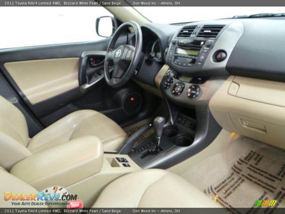 2011 Toyota RAV4 Limited 4WD Blizzard White Pearl / Sand Beige Photo #28