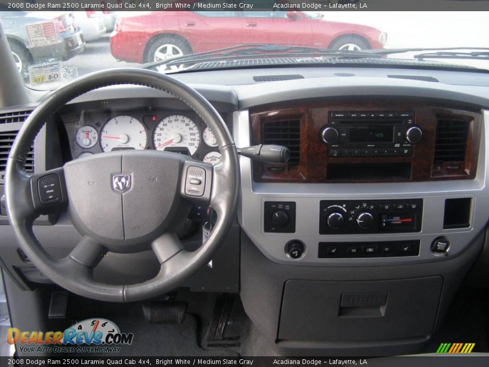 2008 Dodge Ram 2500 Laramie Quad Cab 4x4 Bright White / Medium Slate Gray Photo #11