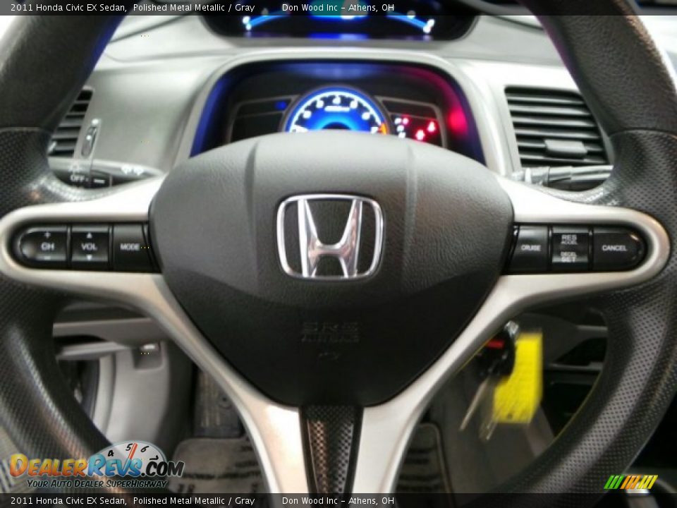 2011 Honda Civic EX Sedan Polished Metal Metallic / Gray Photo #18