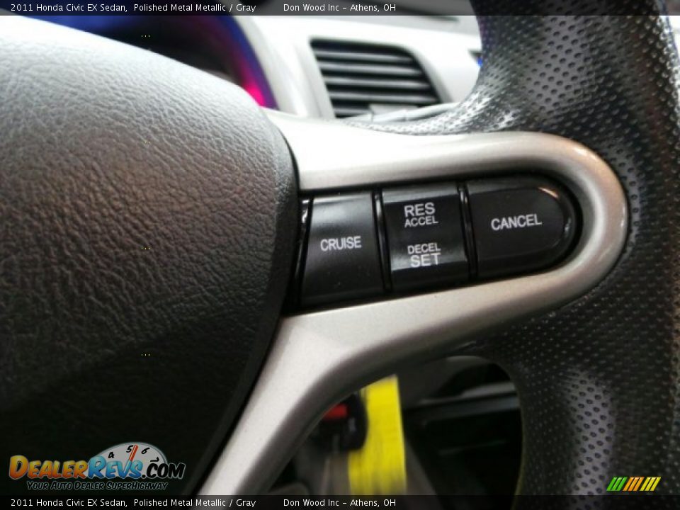 2011 Honda Civic EX Sedan Polished Metal Metallic / Gray Photo #20