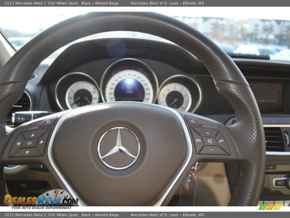 2013 Mercedes-Benz C 300 4Matic Sport Black / Almond Beige Photo #15