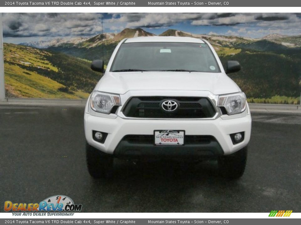 2014 Toyota Tacoma V6 TRD Double Cab 4x4 Super White / Graphite Photo #2