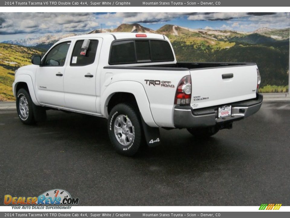 2014 Toyota Tacoma V6 TRD Double Cab 4x4 Super White / Graphite Photo #3