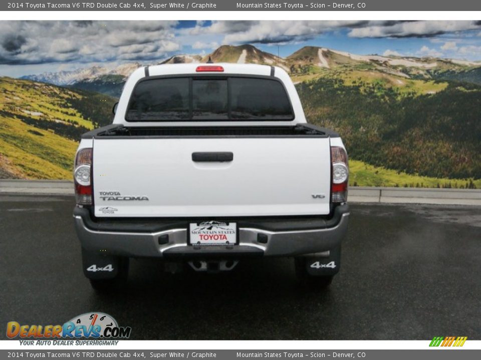 2014 Toyota Tacoma V6 TRD Double Cab 4x4 Super White / Graphite Photo #4